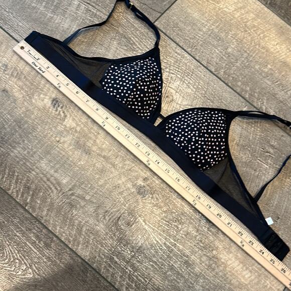NWTO Lively Black Polka Dot Wireless The Sweetheart Bralette Size S - Picture 4 of 9